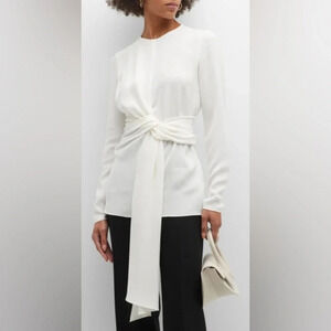 Lafayette 148 New York Long-Sleeve draped Blouse